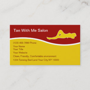 Tarjetas de visita del salón de bronceado