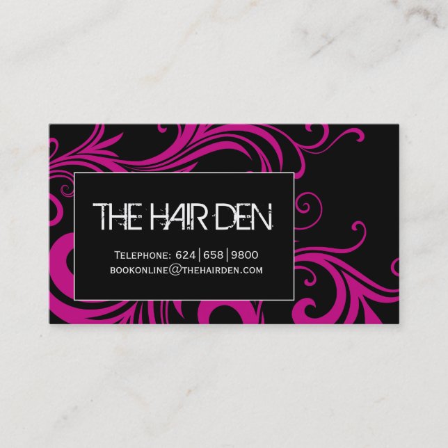 Tarjetas de visita del salón de pelo (Anverso)