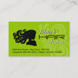 Tarjetas de visita del salón de pelo