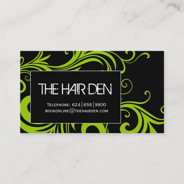 Tarjetas de visita del salón de pelo (Anverso)