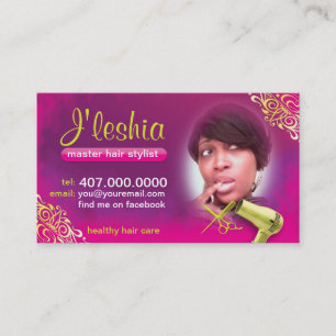 Tarjetas de visita del salón de pelo con su image
