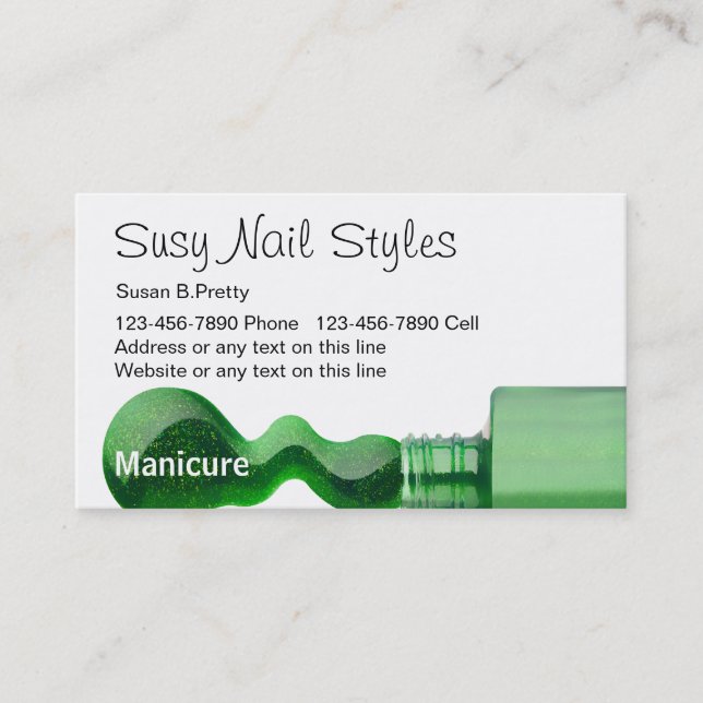 Tarjetas de visita del salón del clavo de la (Anverso)