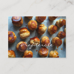 Tarjetas de visita del salón del té de Profiterole