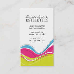 Tarjetas de visita del salón y de la estética