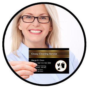 Tarjetas de visita del servicio de limpieza con cl