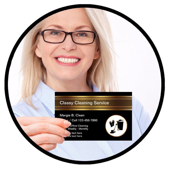 Tarjetas de visita del servicio de limpieza con cl (Subido por el creador)