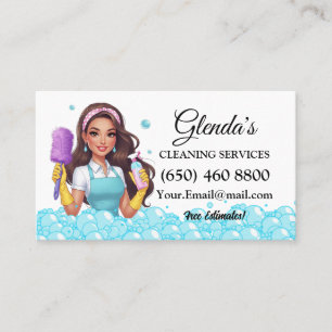 Tarjetas de visita del servicio de limpieza de la 