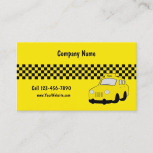 Tarjetas de visita del taxi