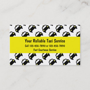 Tarjetas de visita del taxi