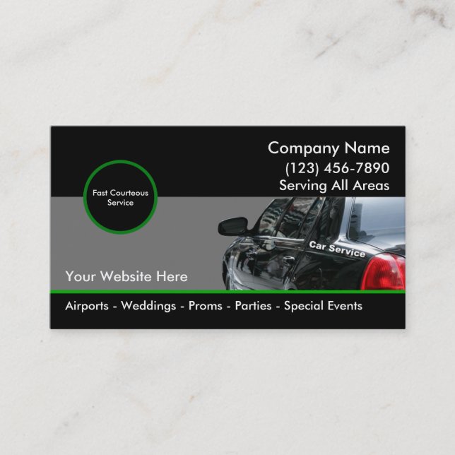 Tarjetas de visita del taxi (Anverso)