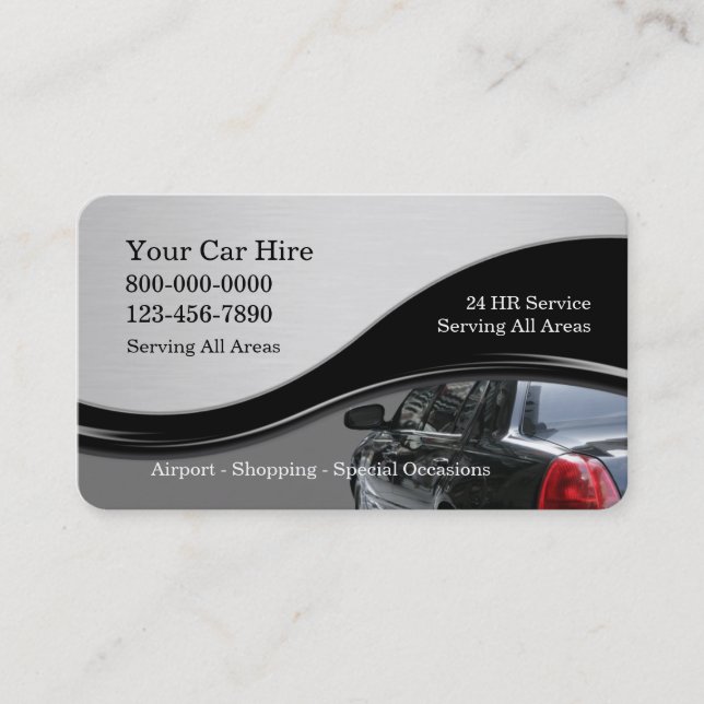 Tarjetas de visita del taxi (Anverso)