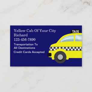 Tarjetas de visita del taxi