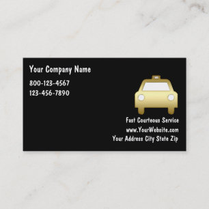 Tarjetas de visita del taxi