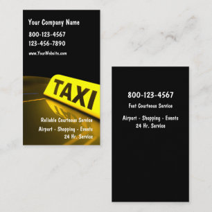 Tarjetas de visita del taxi