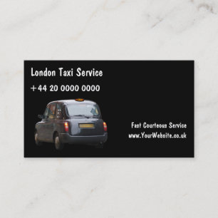 Tarjetas de visita del taxi de Londres