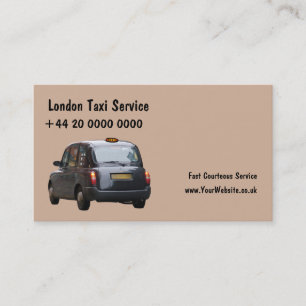 Tarjetas de visita del taxi de Londres
