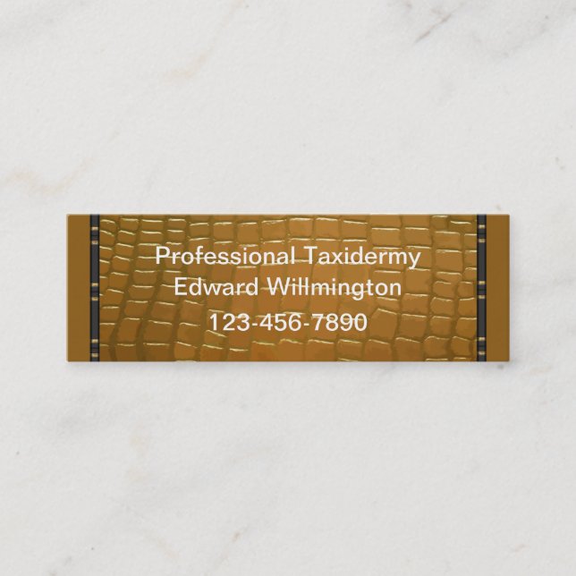 Tarjetas de visita del Taxidermy (Anverso)