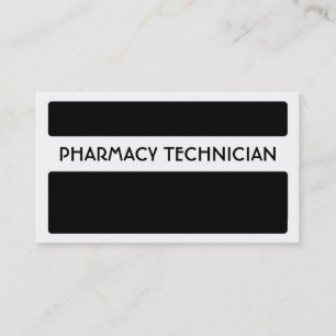 Tarjetas de visita del técnico de farmacia blanco 
