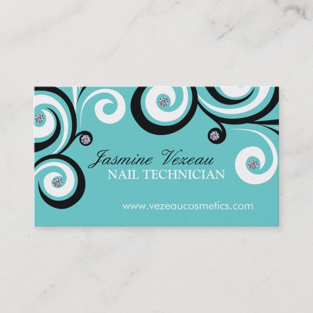 Tarjetas de visita del técnico del clavo (Anverso)