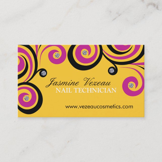 Tarjetas de visita del técnico del clavo (Anverso)