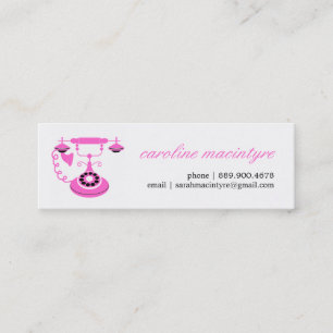 Tarjetas de visita del teléfono del vintage mini