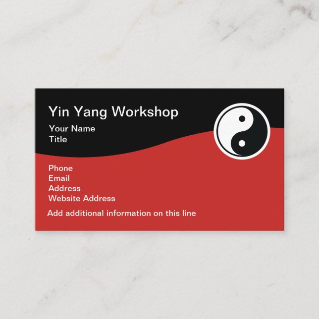 Tarjetas de visita del tema de Yin Yang (Anverso)