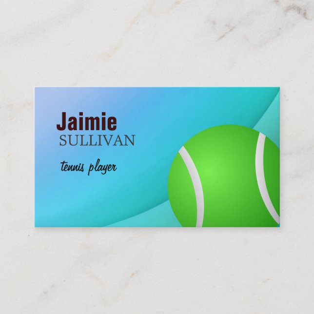 tarjetas de visita del tenis (Anverso)
