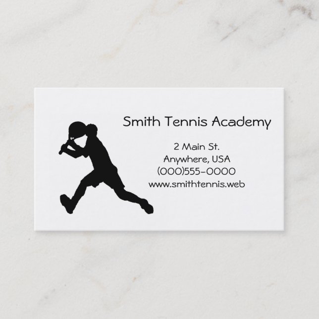Tarjetas de visita del tenis (Anverso)