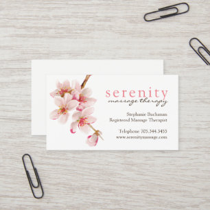 Tarjetas de visita del terapeuta del masaje
