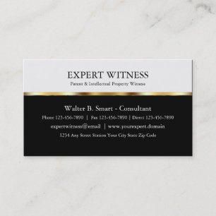 Tarjetas de visita del testigo experto
