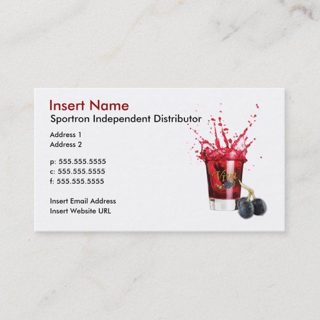 Tarjetas de visita del tiro de Viva (2-Sided) (Anverso)