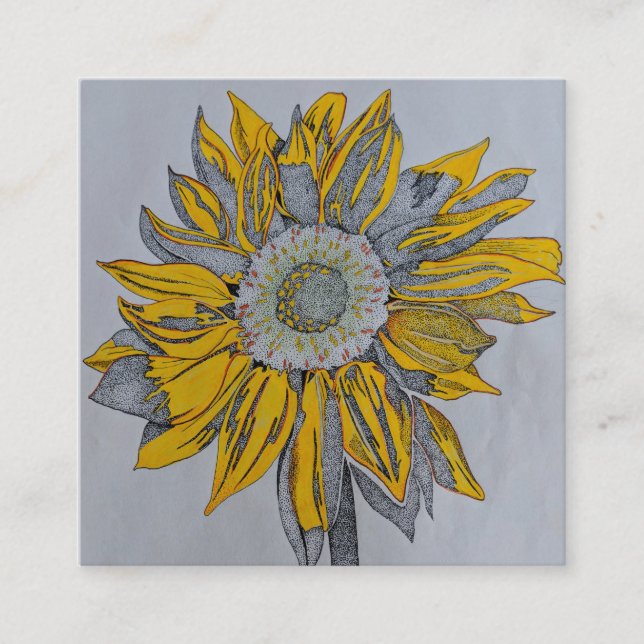 tarjetas de visita del tournesol, tarjetas de (Anverso)