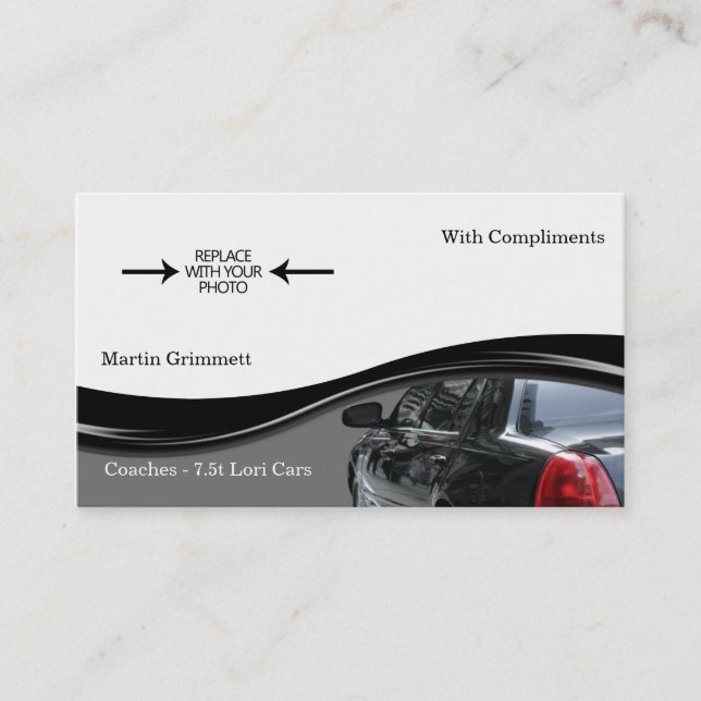 Tarjetas de visita del transporte (Anverso)