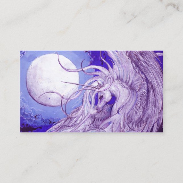 Tarjetas de visita del unicornio con la foto de (Anverso)
