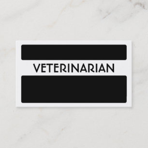 Tarjetas de visita del veterinario blanco negro