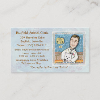 Tarjetas de visita del veterinario y del perro de