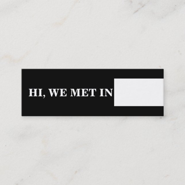 Tarjetas de visita del viaje blanco negro (Anverso)