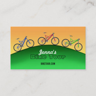 Tarjetas de visita del viaje de la bici