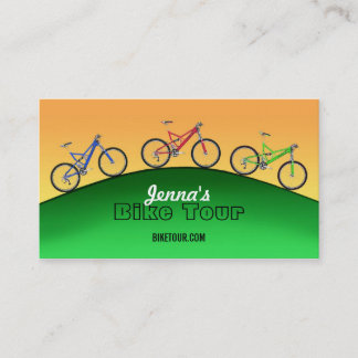 Tarjetas de visita del viaje de la bici