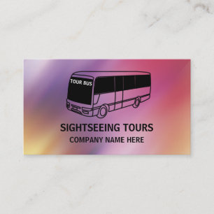 Tarjetas de visita del viaje del autobús