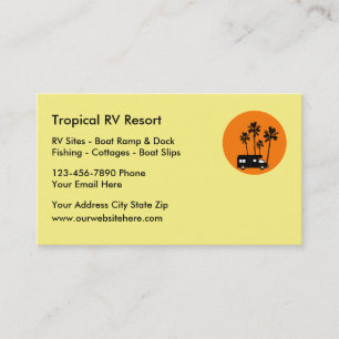 Tarjetas de visita del viaje del centro turístico