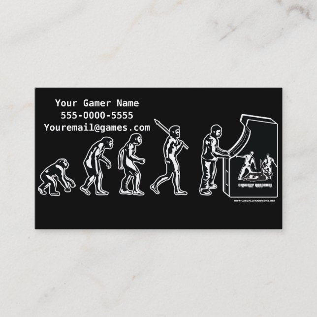 Tarjetas de visita del videojugador de la (Anverso)