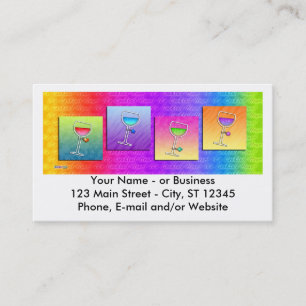 TARJETAS de VISITA del vino del arte pop