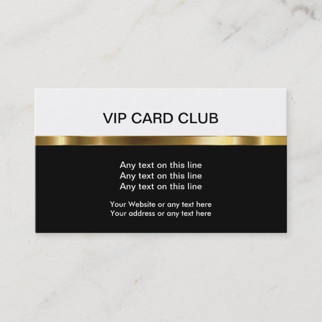 Tarjetas de visita del VIP (Anverso)