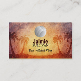 Tarjetas de visita del voleibol de playa