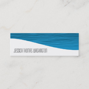 Tarjetas de visita delgadas azules profesionales