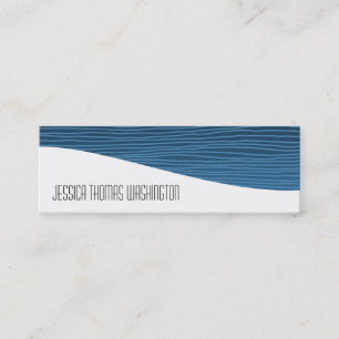Tarjetas de visita delgadas azules profesionales