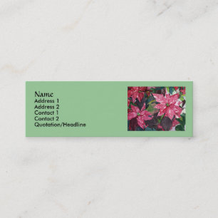 Tarjetas de visita delgadas del Poinsettia
