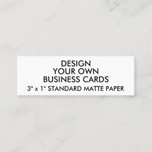 Tarjetas de visita delgadas MATES personalizadas