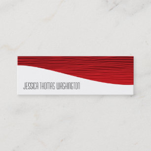Tarjetas de visita delgadas rojas profesionales